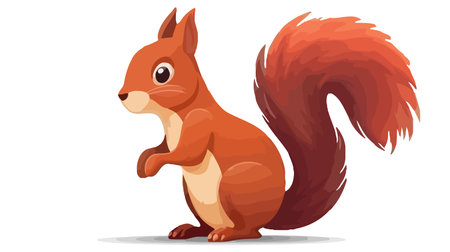 Cartoon vector squirrel isolated on white background.のイラスト素材