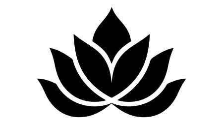 Flower vector logo, icon. Vector illustration isolated on white background.のイラスト素材