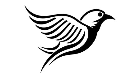 Flying Wings Bird Logo abstract design vector template. vector illustrationのイラスト素材