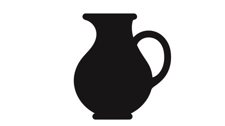 Jug Icon. Vector illustration isolated on white background.のイラスト素材