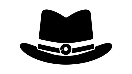 vintage hat. Male head cap. old fashion clothes. elegant hat. Vector illustration on white background.のイラスト素材