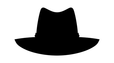 vintage hat. Male head cap. old fashion clothes. elegant hat. Vector illustration on white background.のイラスト素材