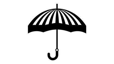 Umbrella Icon vector flat design on white background.のイラスト素材