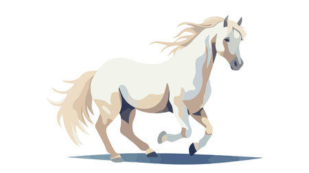 White horse vector illustratoin on white background.のイラスト素材