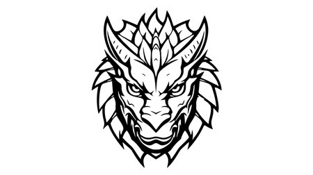 Dragon vector icon illustration design. Vector logo on white background.のイラスト素材