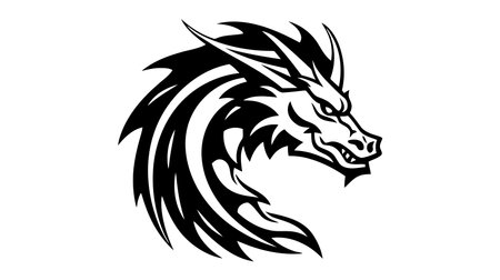 Dragon vector icon illustration design. Vector logo on white background.のイラスト素材