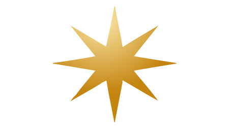 Star icon, logo. Vector illustration isolated on white background.のイラスト素材