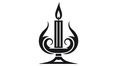 Candle icon, vector logo isolated on white backgroundのイラスト素材