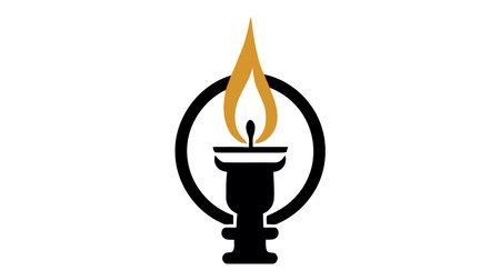 Candle icon, vector logo isolated on white backgroundのイラスト素材