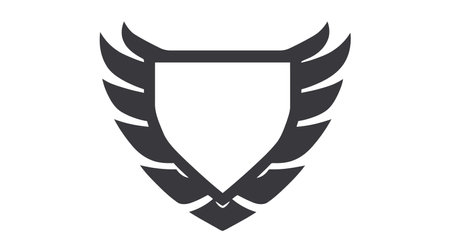 Shield Icon in trendy flat style isolated on gray background. Vector illustration.のイラスト素材