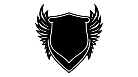 Shield Icon in trendy flat style isolated on gray background. Vector illustration.のイラスト素材