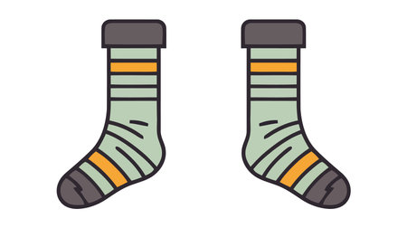 Socks outline icon, vector logo. Illustration isolated on white background.のイラスト素材