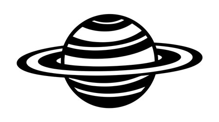 planet logo design. Vector illustration isolated on white background.のイラスト素材