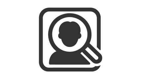 HUMAN SEARCH Icon vector illustration on white background.のイラスト素材