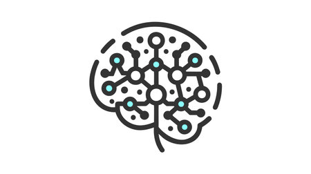 Human brain medical vector icon illustration isolated on white background.