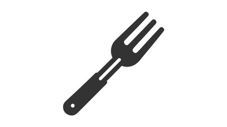 Fork icon isolated on white background.のイラスト素材