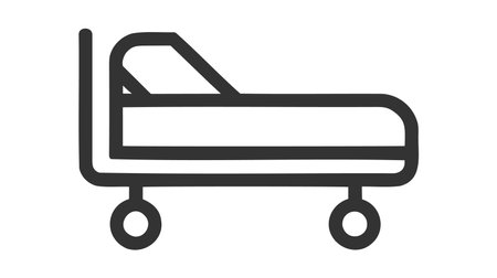Intensive care unit line icon. Resuscitation, rehabilitation, hospital ward. Medicine concept. Vector illustration can be used for topics like healthcare, hospital, medical careのイラスト素材