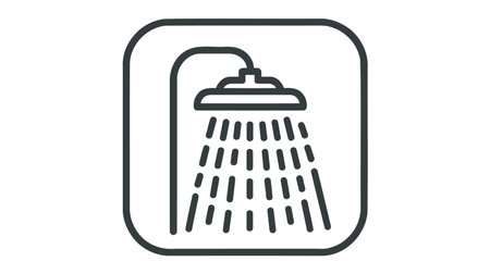 Shower icon on white background. Vector illustration.のイラスト素材