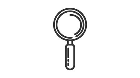 Magnifying glass or search icon, flat vector graphic on isolated background.のイラスト素材