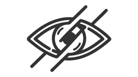 Show password icon, eye symbol. Vector vision hide from watch icon. Secret view web design element.のイラスト素材