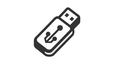 USB icon vector. Flash Drive icon symbol isolated on white background.のイラスト素材
