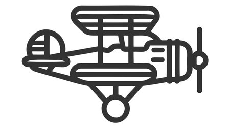 Plane icon vector, solid illustration, pictogram isolated on white.のイラスト素材