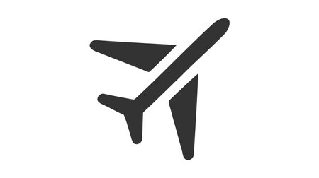 Plane icon vector, solid illustration, pictogram isolated on white.のイラスト素材