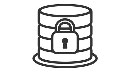 Abstract security vector icon illustration isolated on black background. Shield security icon. Lock security iconのイラスト素材