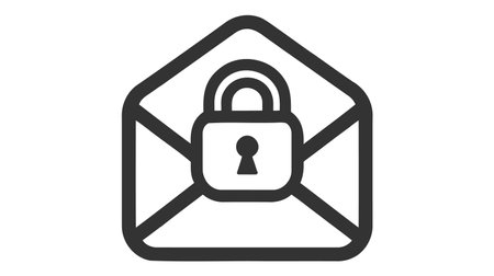 Vector mail lock Icon on white background.のイラスト素材