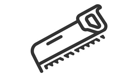 Saw icon - From Working tools, Construction and Manufacturing icons, equipment icons.のイラスト素材