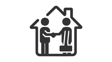 Real Estate Manager Icon on white background.のイラスト素材