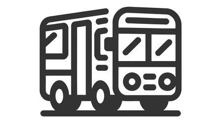 Bus icon isolated on white background.