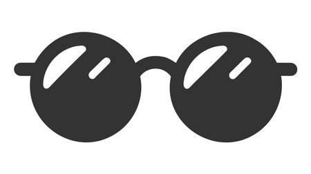 Eye glasses editable stroke outline icon isolated on white background flat vector illustrationのイラスト素材