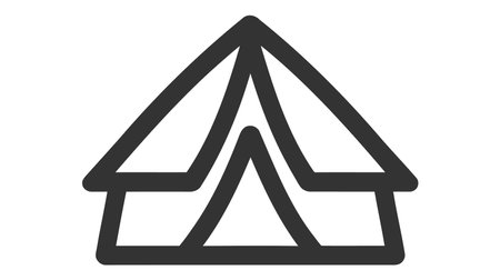 Tourist tent icon vector isolated on white background.のイラスト素材
