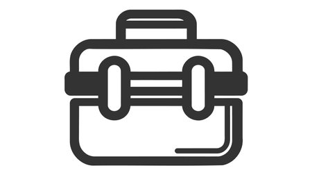 Baggage, luggage line icon, outline vector sign, linear style pictogram isolated on white. Symbol, logo illustration. Editable stroke. Pixel perfect graphicsのイラスト素材