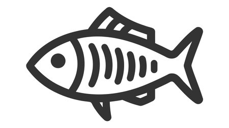 Fish icon vector isolated on white background.のイラスト素材