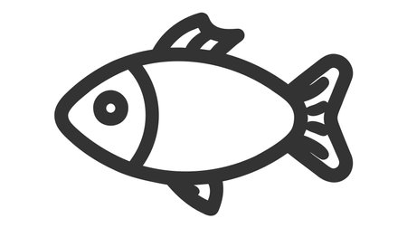 Fish icon vector isolated on white background.のイラスト素材