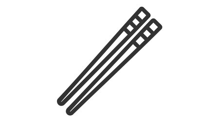 Chopsticks icon on white backgroundのイラスト素材