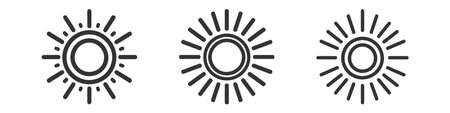 Brightness Icon set set, pack, collection, pack, collection, Intensity Setting Vector Art...