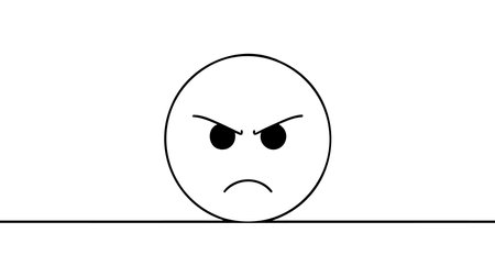 Angry emotion, reaction symbol icon vector.のイラスト素材