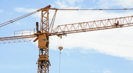 crain construction buildingの写真素材