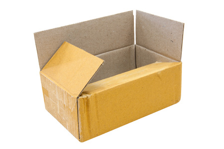 Cardboard box with flip open lidの写真素材