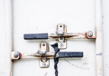 container door with Lock close-up