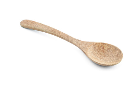 wood spoon isolatedの写真素材