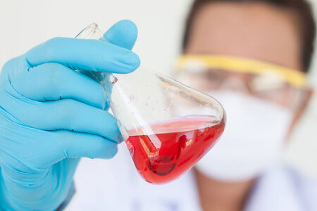 scientist in laboratory analysis  chemistryの写真素材