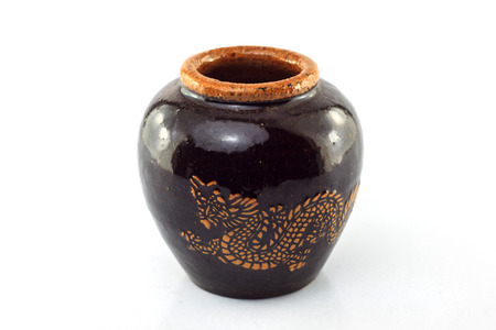 jar of chinese style isolatedの写真素材