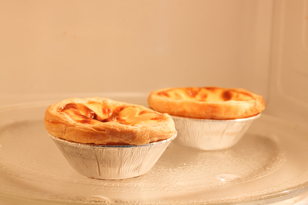 hot egg tart fresh from the oven.の写真素材