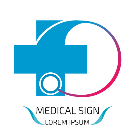 Medical logo design template. vector illustrator.のイラスト素材