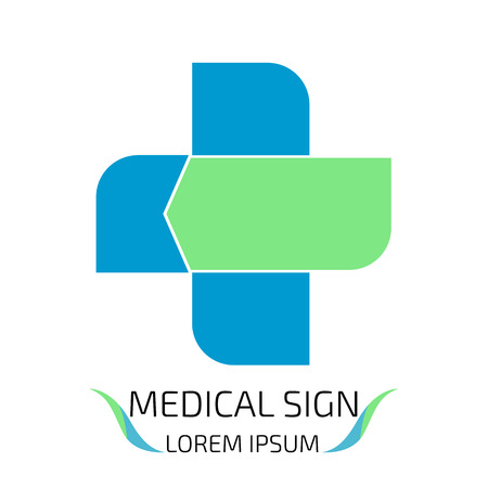 Medical logo design template. vector illustrator.のイラスト素材