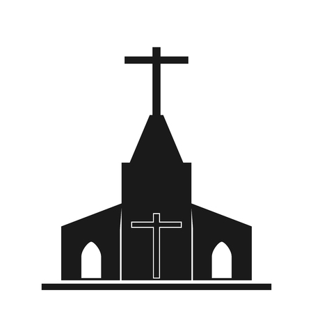 church icon vector illustration. Christian worship church.のイラスト素材